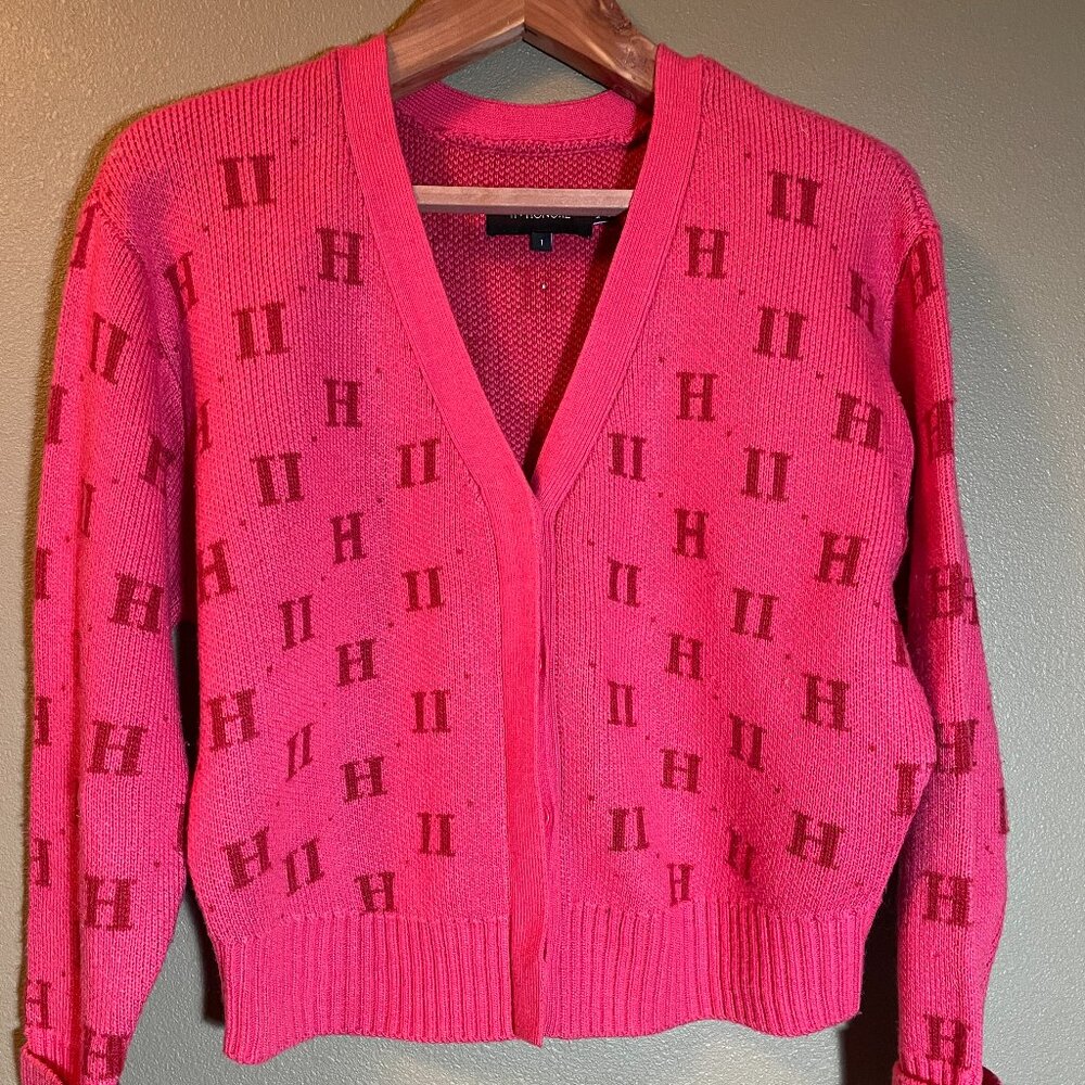 11 Honore hidden button cuffed sleeve v-neck sweater